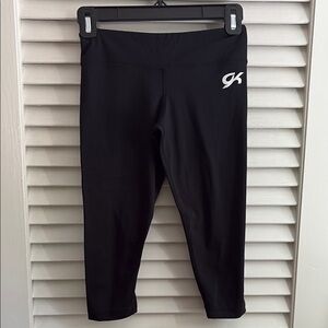 GK (Gymnastics) Girls Size Large Black Capri Leggings